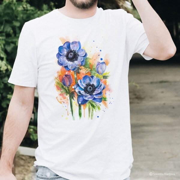 Anemone Flower art T-shirt