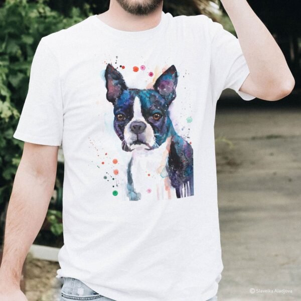 Boston Terrier art T-shirt