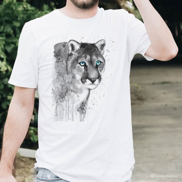 Black and white Puma art T-shirt