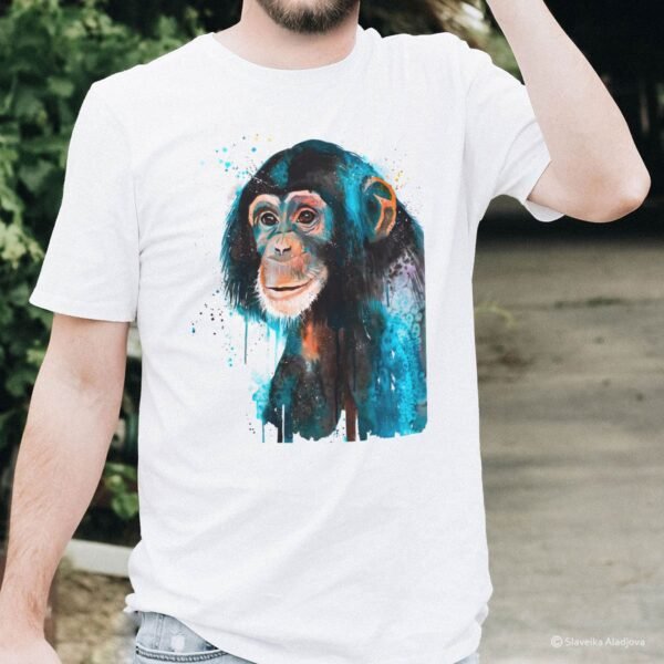 T-shirts-Kanelov-4 Baby Chimp Chimpanzee art T-shirt