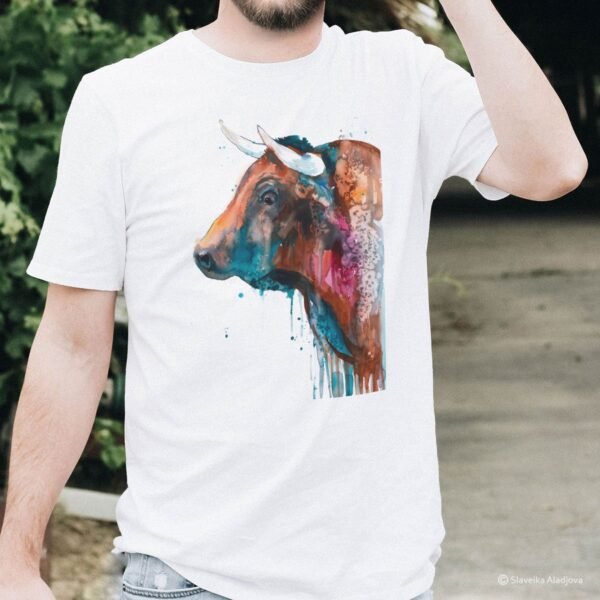 Brown Bull art T-shirt