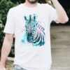 Blue Zebra art T-shirt