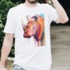 Colorful Rhino art T-shirt