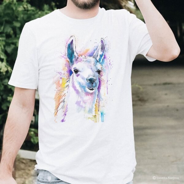 Llama art T-shirt