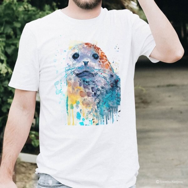 Harbor seal art T-shirt