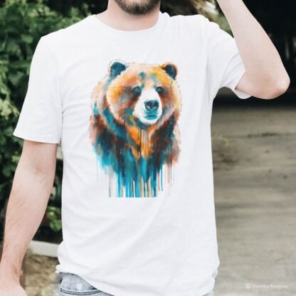 Grizzly bear art T-shirt