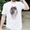 Grey wolf art T-shirt