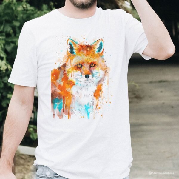 Red Fox art T-shirt