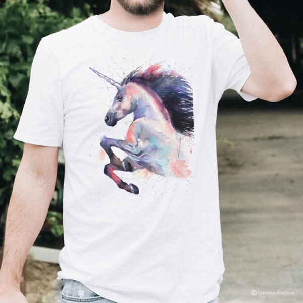 Pink Unicorn art T-shirt