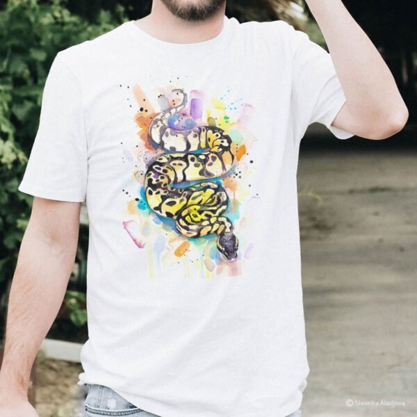 Pastel Ball Python Snake art T-shirt