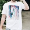 White horse art T-shirt