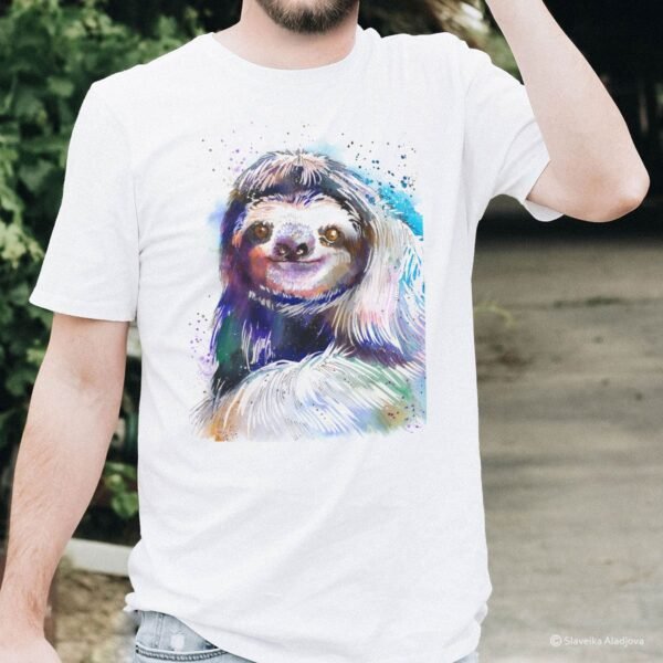 Three-toed sloth art T-shirt Three-toed sloth art T-shirt