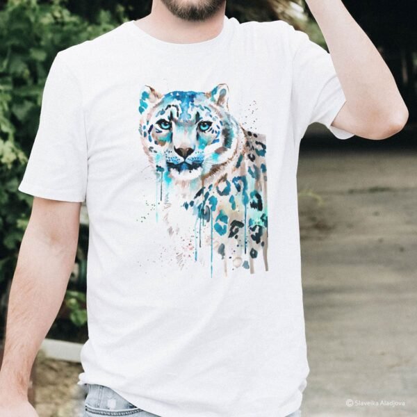 Snow leopard art T-shirt
