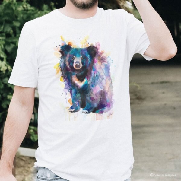 Sloth bear art T-shirt