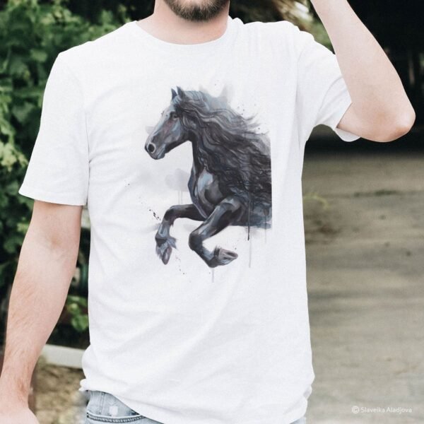 Friesian horse art T-shirt
