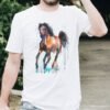 Brown and Black Horse art T-shirt
