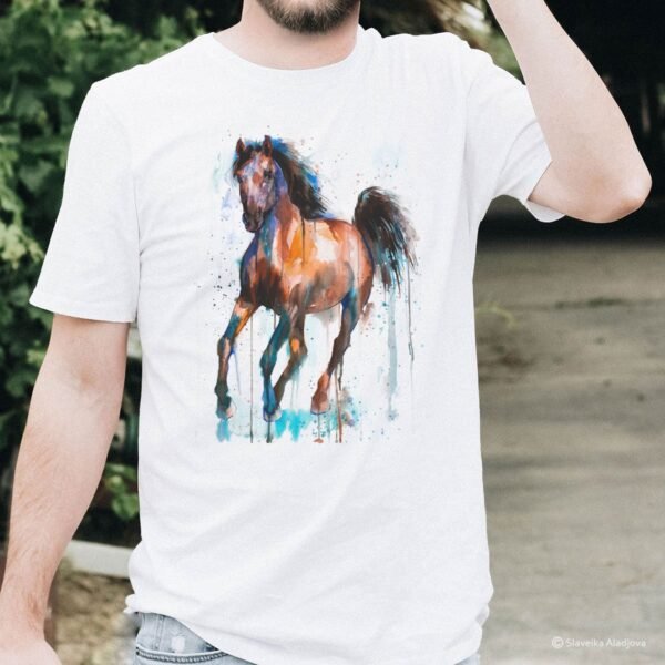 Brown and Black Horse art T-shirt