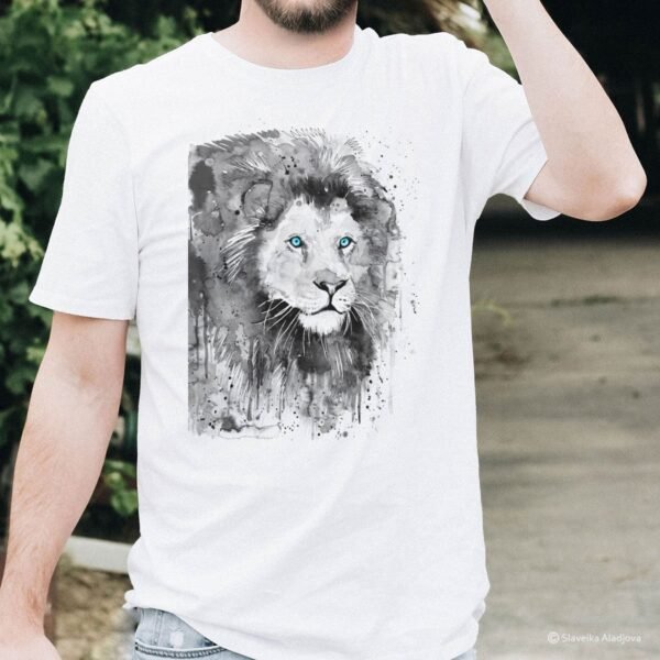 Black and white Lion art T-shirt Black and white Lion art T-shirt