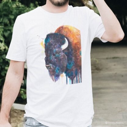 American bison art T-shirt