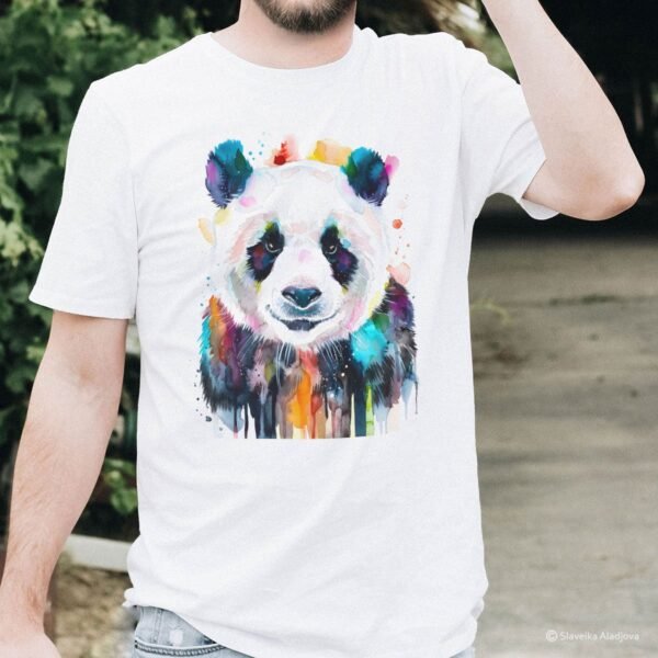 Colorful panda art T-shirt