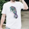 Blue manatee art T-shirt