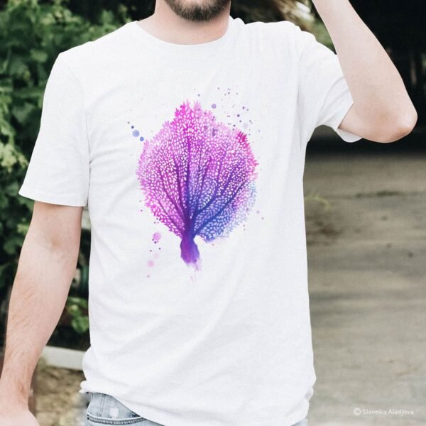 Purple sea fan art T-shirt