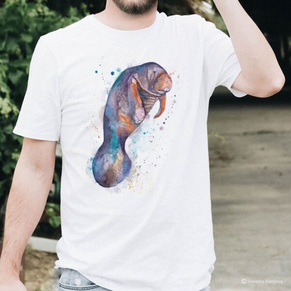 Manatee art T-shirt