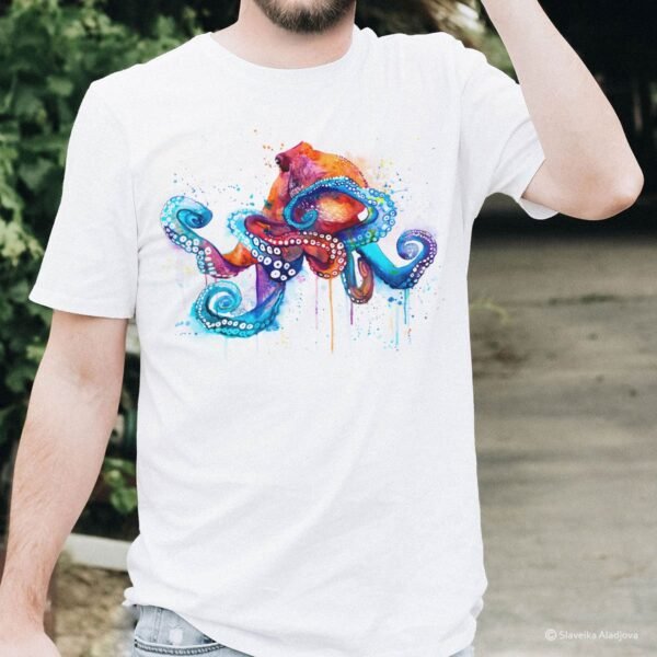 Octopus art T-shirt