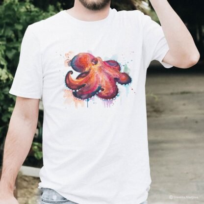 Coconut Octopus art T-shirt