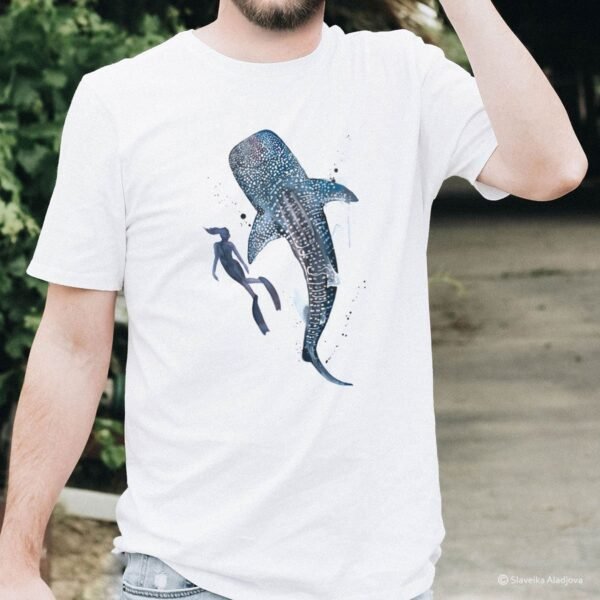 Scuba Diving with Whale Shark art T-shirt