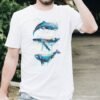 Art T-shirt with whales