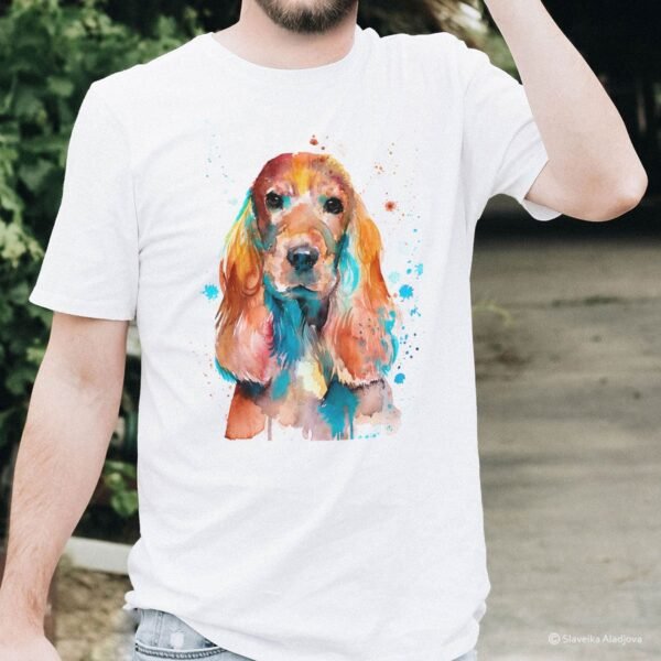 English Cocker Spaniel art T-shirt English Cocker Spaniel art T-shirt