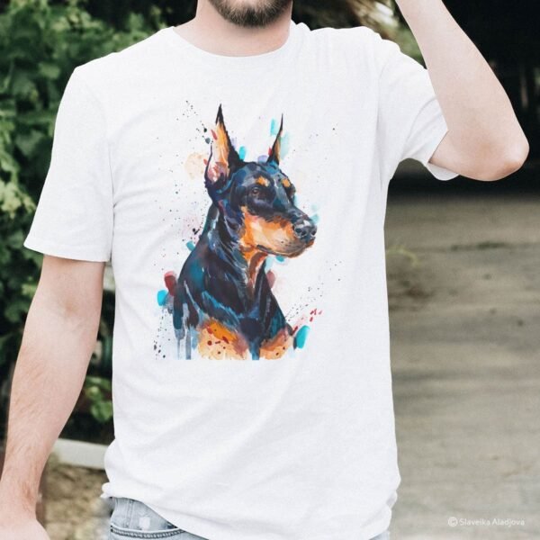 Doberman art T-shirt