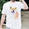Cream Shiba Inu art T-shirt
