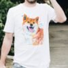 Red Shiba Inu art T-shirt
