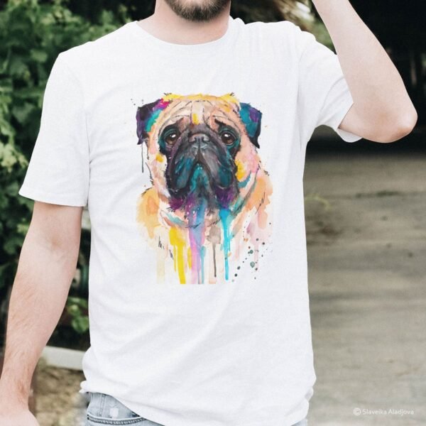 Pug art T-shirt
