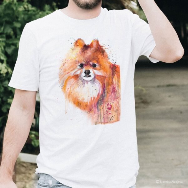 Pomeranian art T-shirt