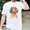 Red Dachshund art T-shirt