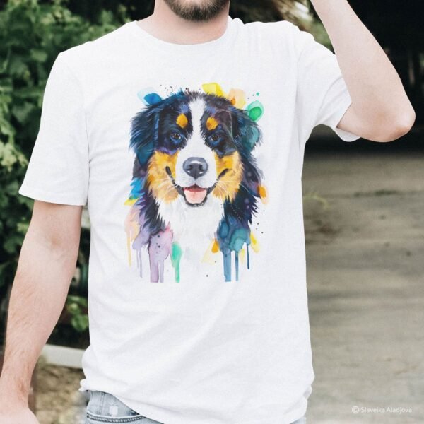 Bernese Mountain Dog art T-shirt
