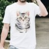 American shorthair cat art T-shirt