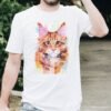 Maine Coon Cat Red Tabby art T-shirt