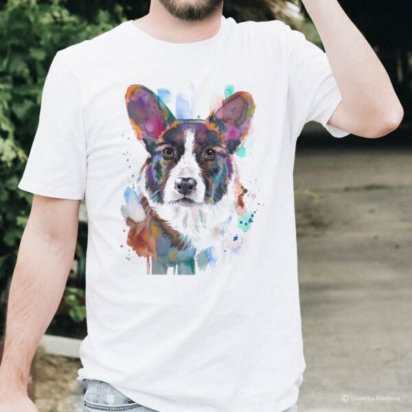 Cardigan Welsh Corgi art T-shirt