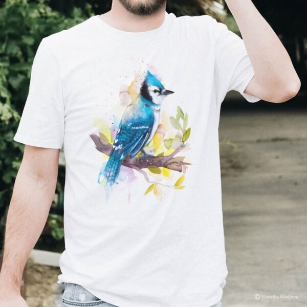 Blue Jay art T-shirt