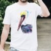 Brown pelican art T-shirt
