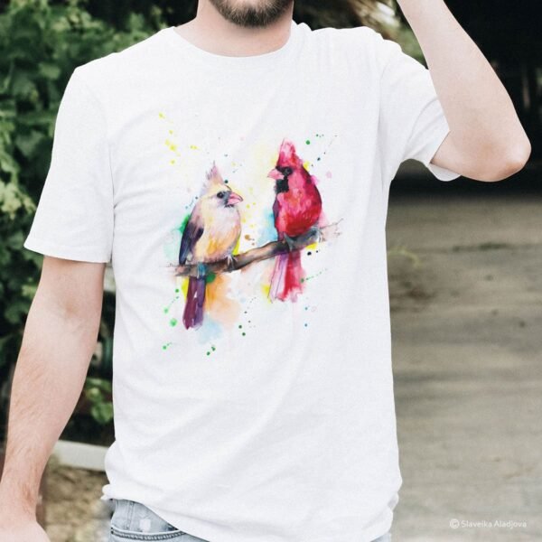 Cardinal Birds art T-shirt