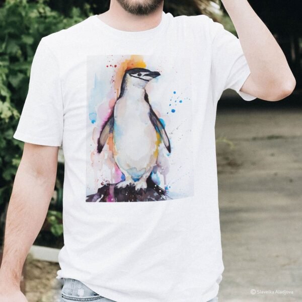 Chinstrap penguin art T-shirt