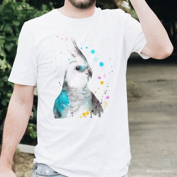 Cockatiel parrot art T-shirt