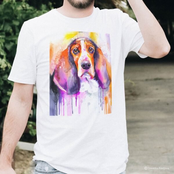 Basset art T-shirt