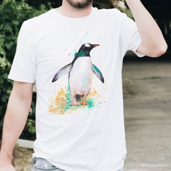 Gentoo penguin art T-shirt