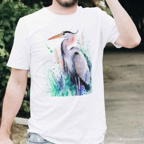 Great blue heron art T-shirt